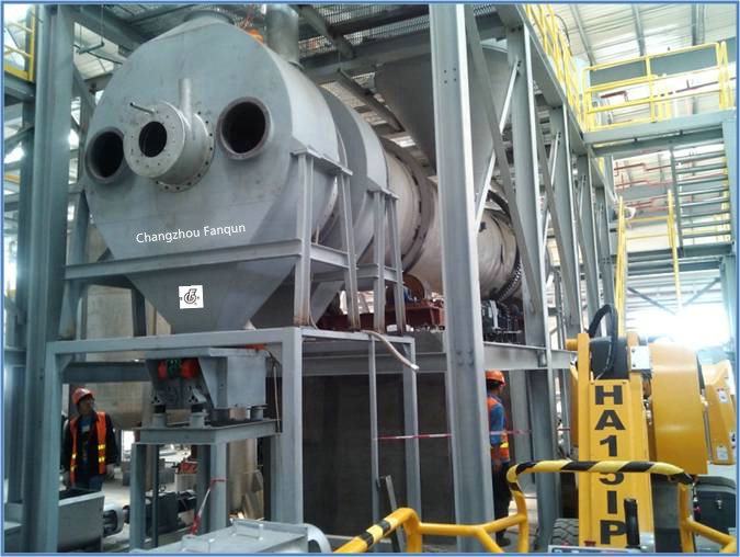 我公司生產的珍珠巖干燥設備完成安裝調試